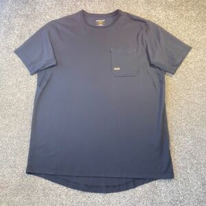 Ariat Rebar T Shirt XL Tall Black Workman Graphic Skull Hard Hat USA Pocket Tee